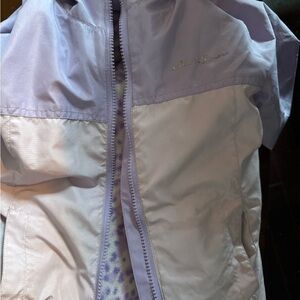 Eddie Bauer Kids Lavender and White Raincoat
